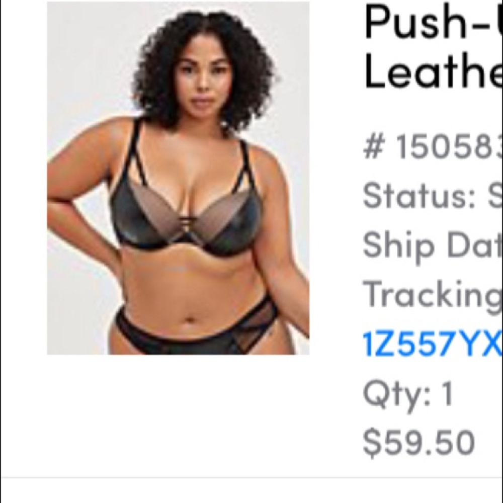 New with tags faux leather bra